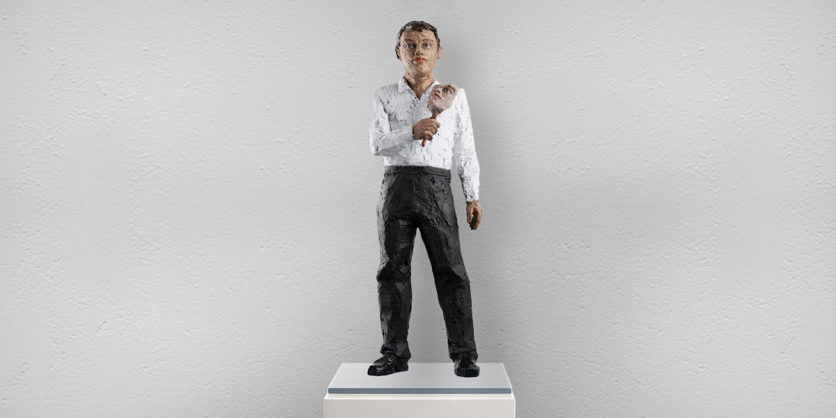 Stephan Balkenhol - Man with a Mask (2020)