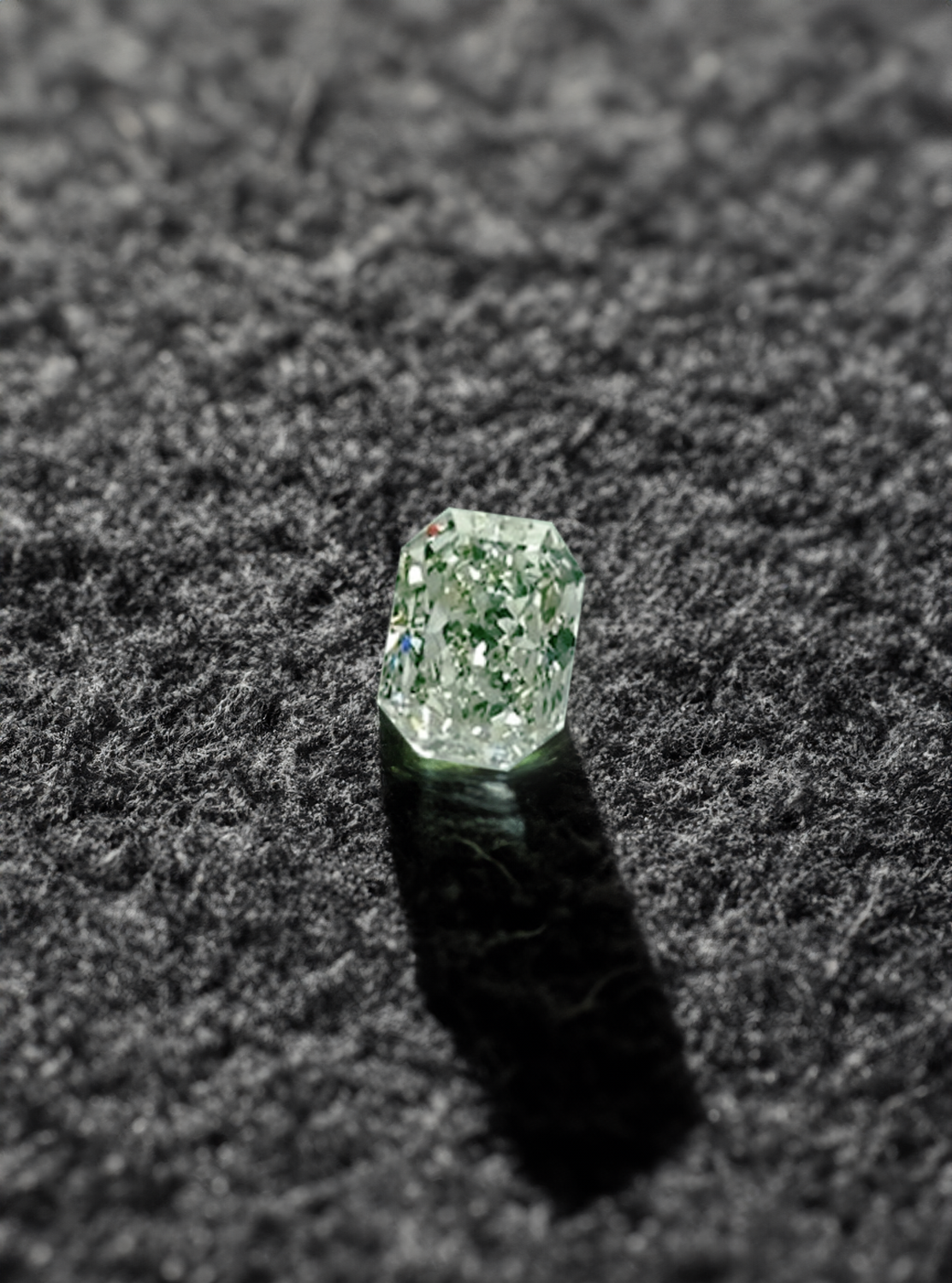Fancy Green Diamant, Radiant, 1,54 Karat