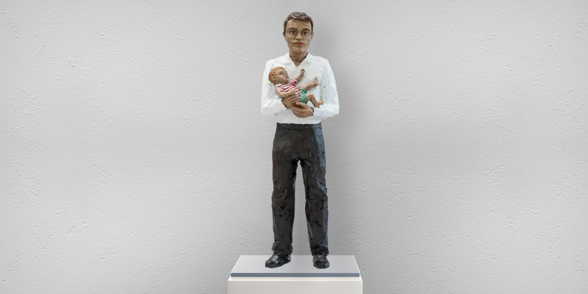 Stephan Balkenhol - Man with Child (2021)