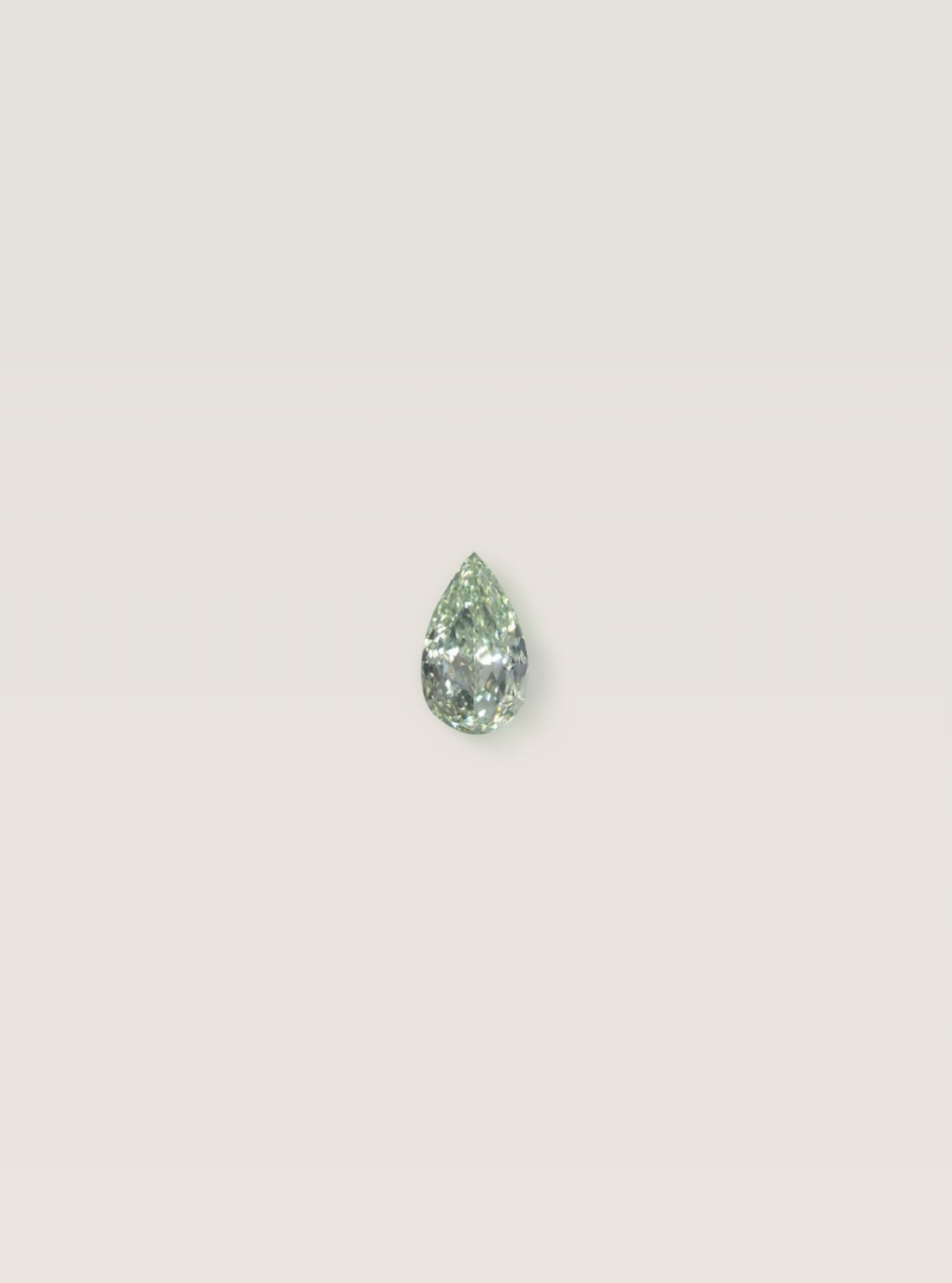 Fancy Green Diamant, 1,03 Karat, Pear-Form