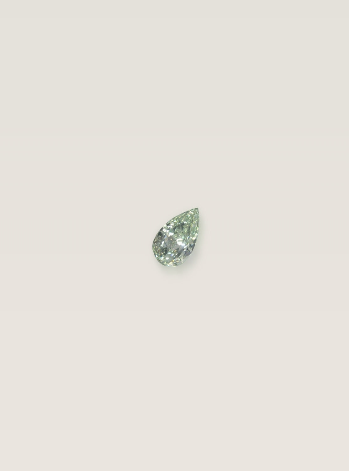 Fancy Green Diamant, 1,03 Karat, Pear-Form