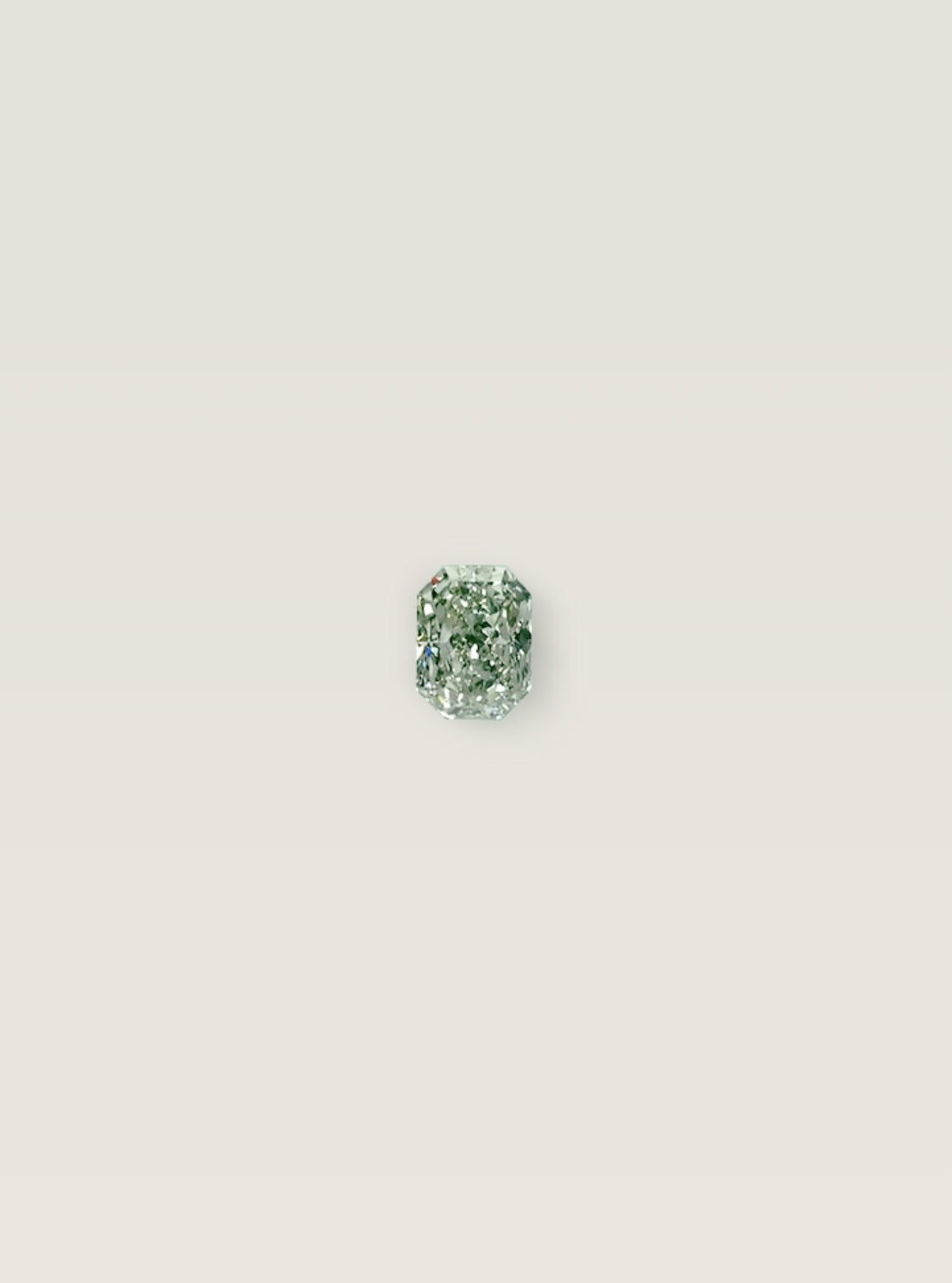 Fancy Green Diamant, Radiant, 1,54 Karat