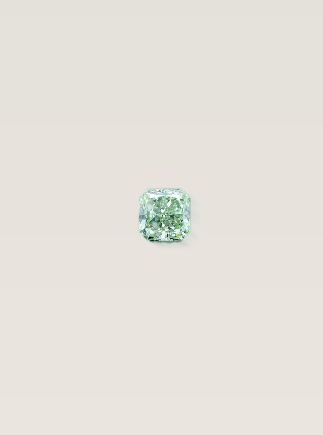 Fancy Intense Green Diamant, Radiant in 1,55 Karat