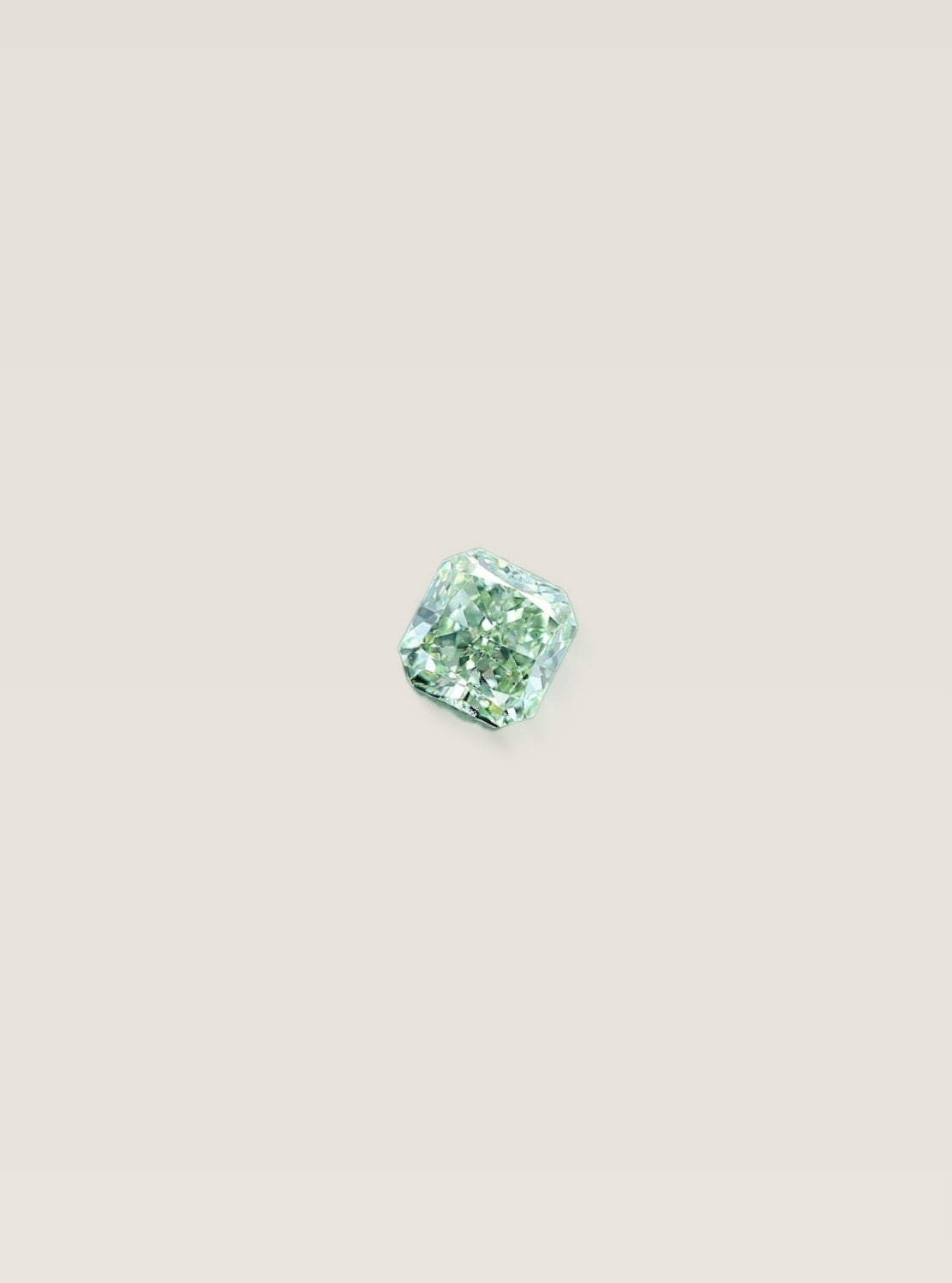 Fancy Intense Green Diamant, Radiant in 1,55 Karat