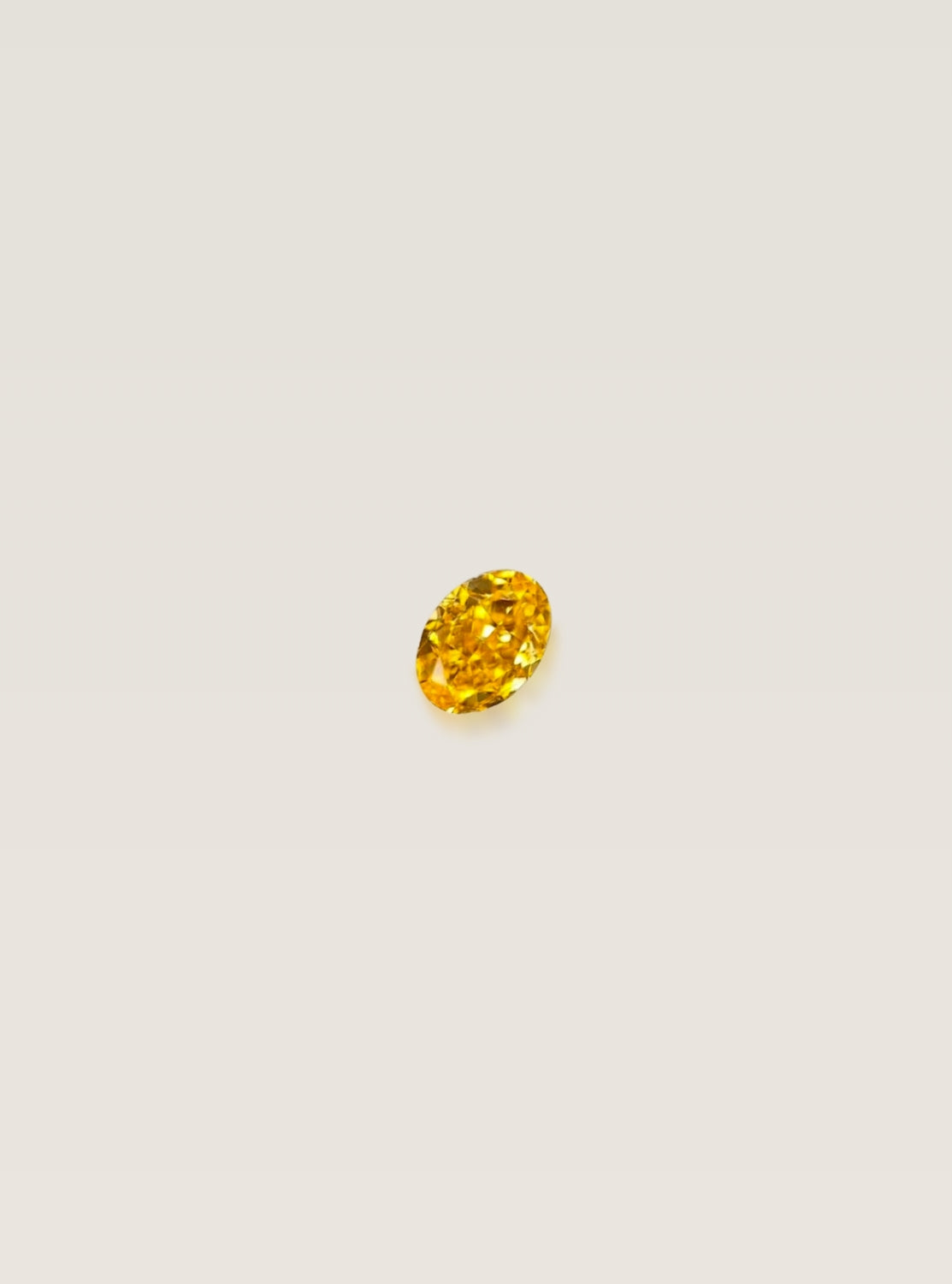 Ovaler Fancy Vivid Yellow-Orange Diamant in 1,01 Karat