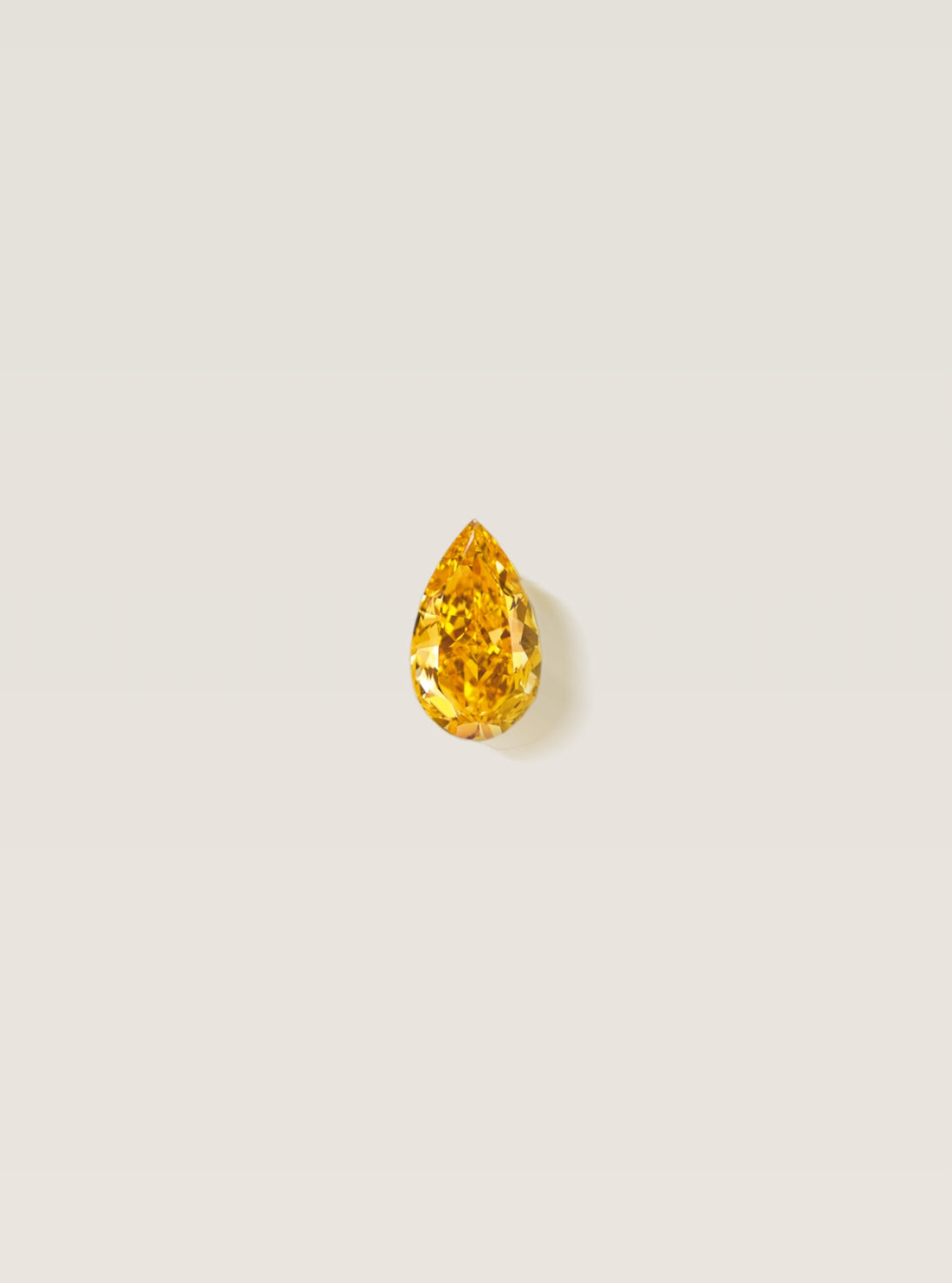 Fancy Vivid Yellow-Orange Diamant in 1,03 Karat, Pear-Form