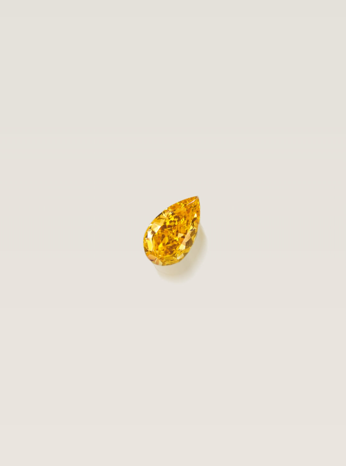 Fancy Vivid Yellow-Orange Diamant in 1,03 Karat, Pear-Form