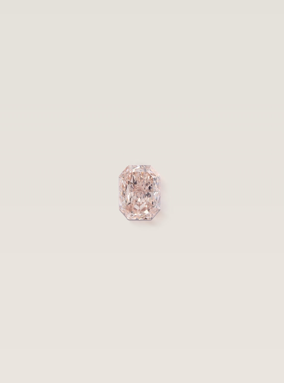 1.69 carat Fancy Orangey Pink Diamond, Radiant Shape