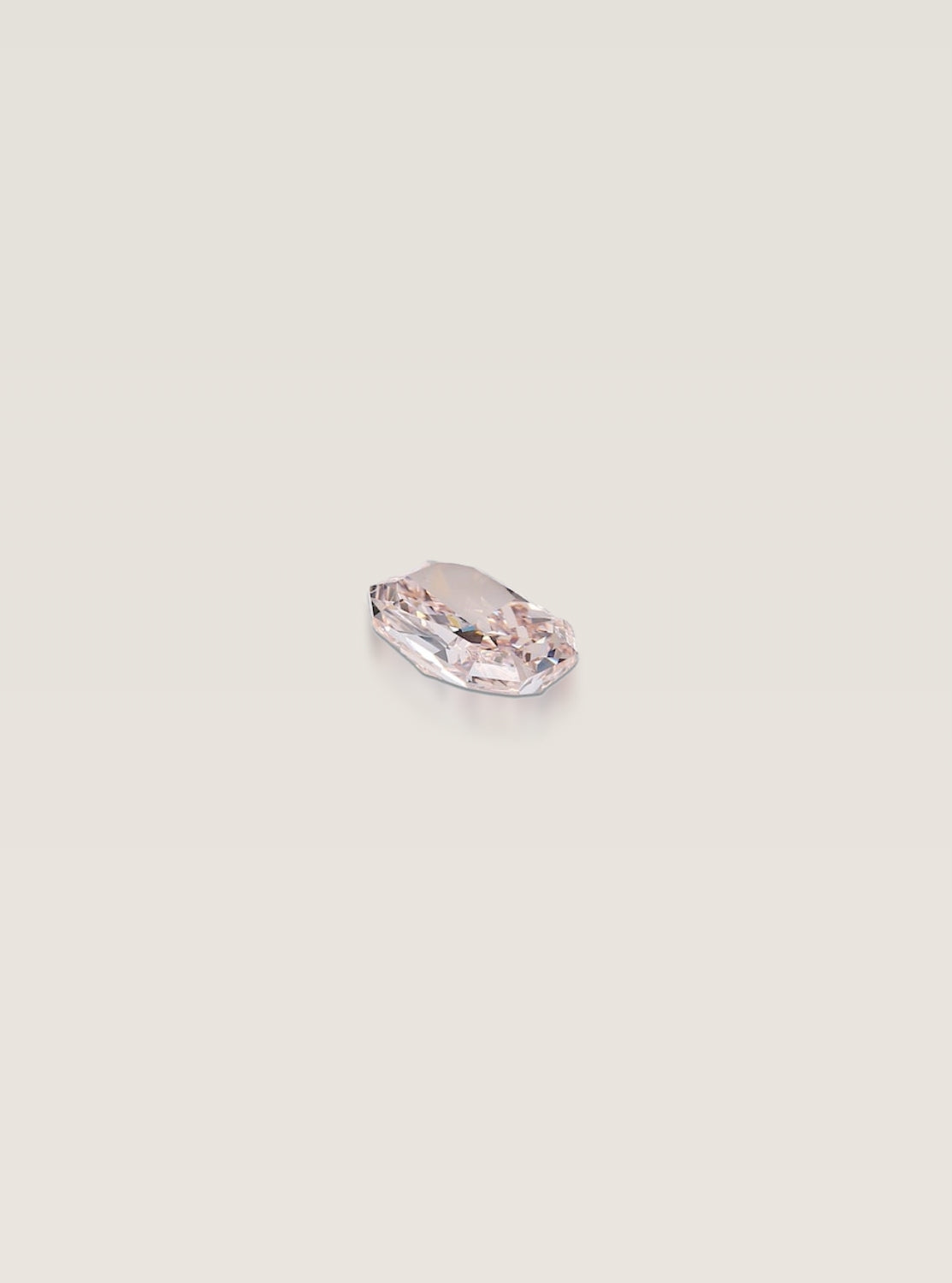 1.69 carat Fancy Orangey Pink Diamond, Radiant Shape
