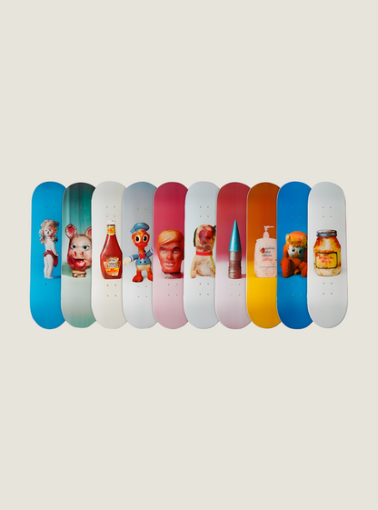 Paul McCharthy - Drei PROPO Skatedeck Sets mit Flight Case (2016)
