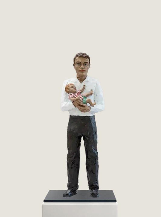 Stephan Balkenhol - Man with Child (2021)